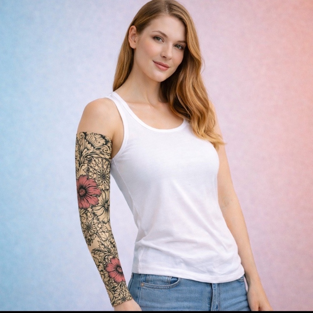 Juzo Compression Sleeve, Floral Purple Henna, 20-30 mmHg (NEW)